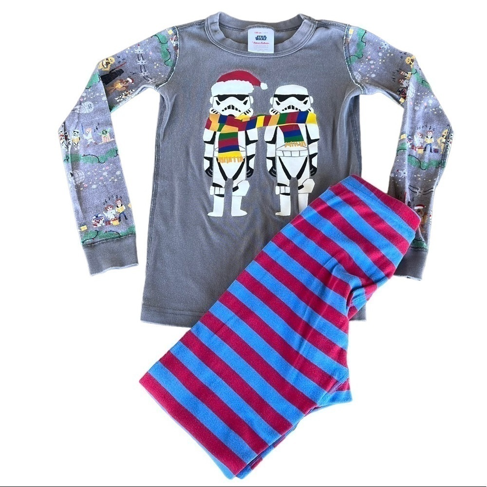 Hanna Andersson Star Wars Storm Trooper Pajama Set Size 8 Christmas Holiday